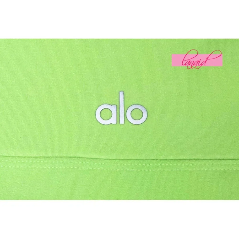 Alo Courtside Tennis Dress Ultramint Neon Green Padded A-Line Skater Skort L
